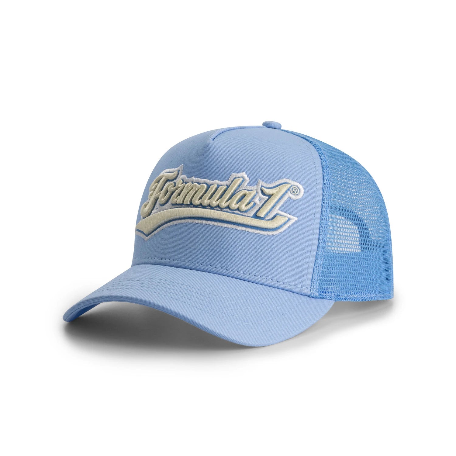 Formula 1 Legacy Trucker Cap Blue Snapback with Raised Logo