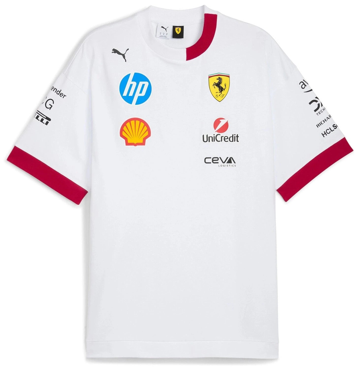 Scuderia Ferrari Drivers Oversized T-Shirt 2025 100% Cotton