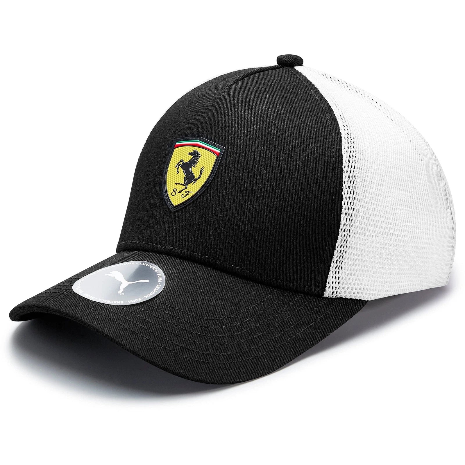 Scuderia Ferrari F1 2025 Italian Trucker Cap Black and White