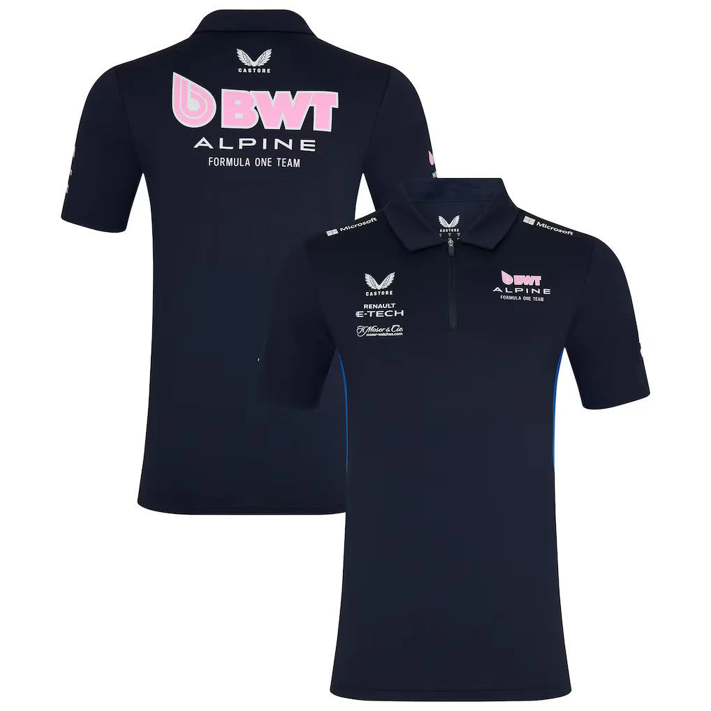 Alpine F1 Team Men’s Short Sleeve Polo Shirt Official 2025 Motorsport Apparel