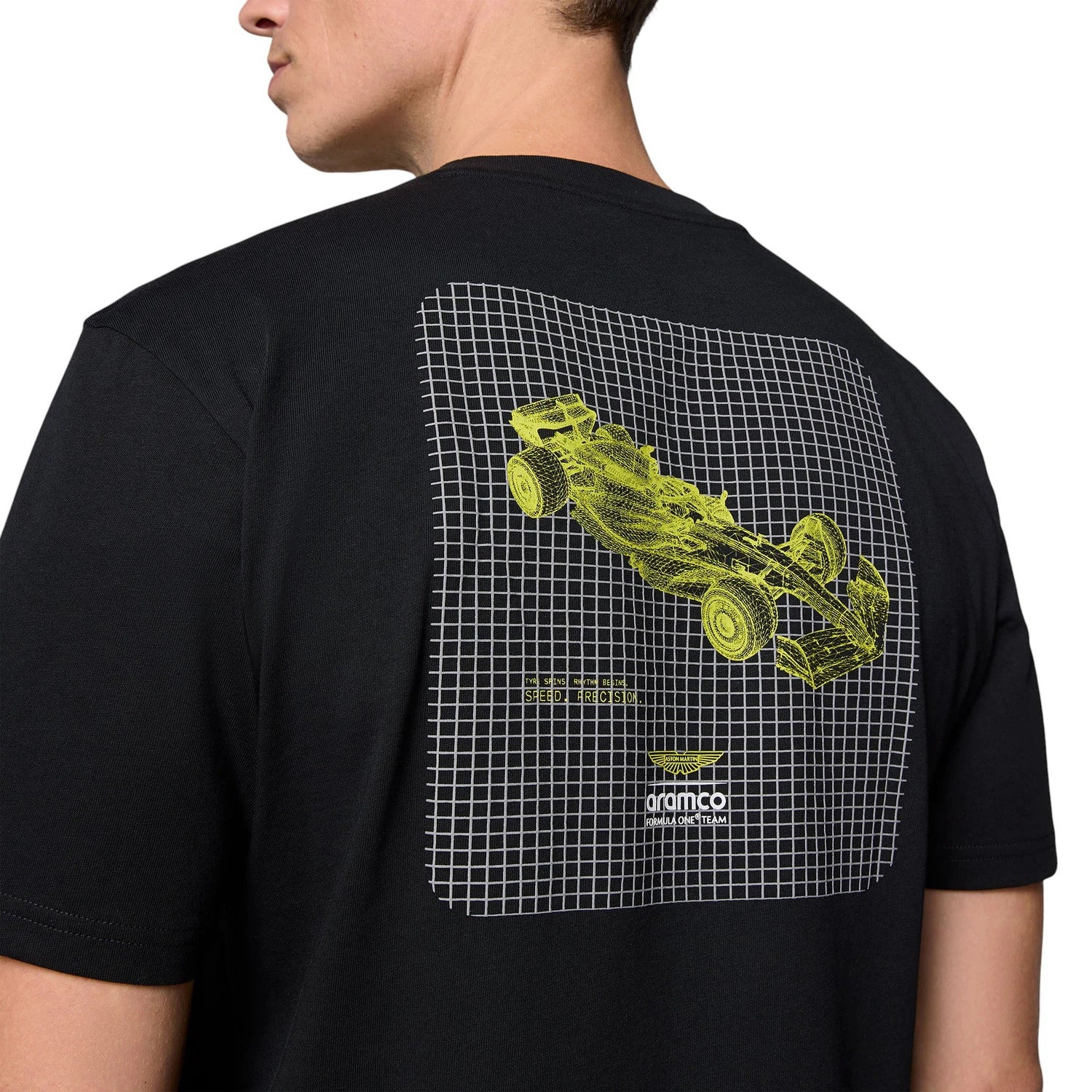 Aston Martin F1 Wireframe Graphic T-Shirt Black