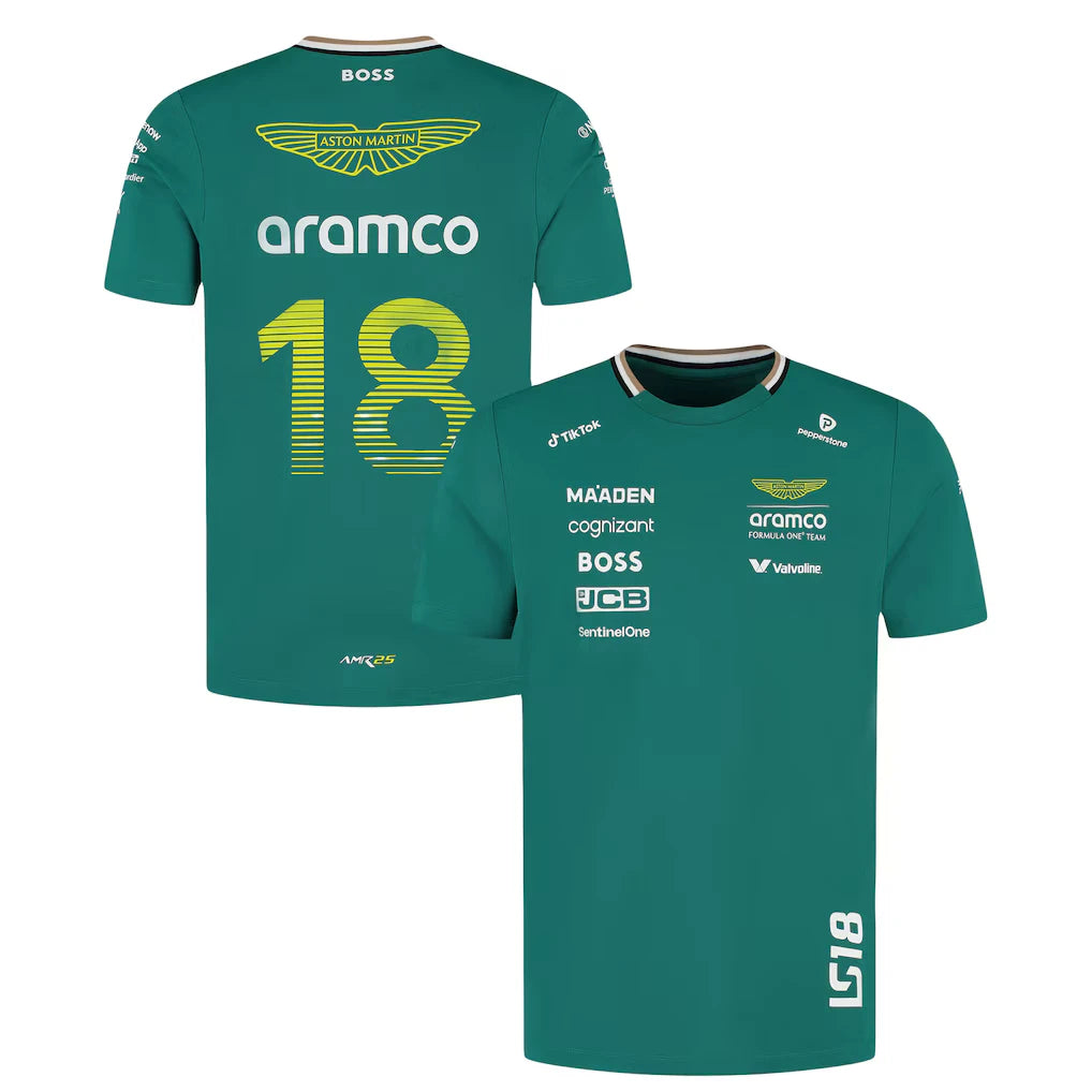 Aston Martin Aramco Formula 1 Men’s Lance Stroll Team T-Shirt 2025