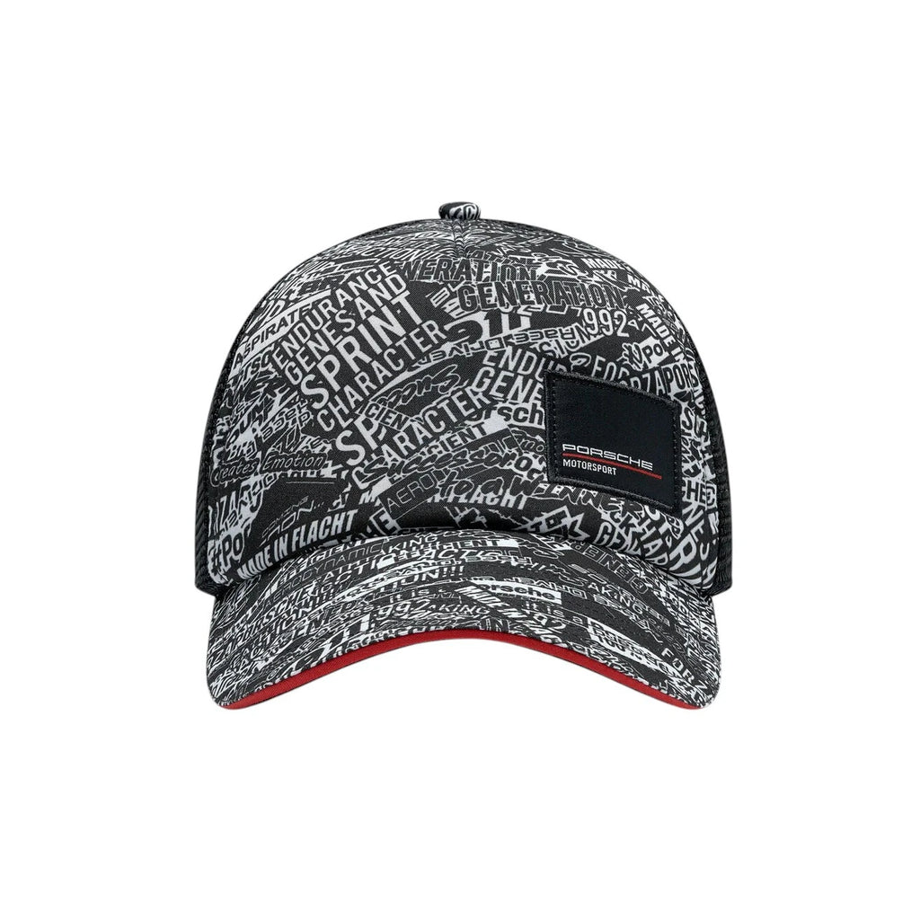 PORSCHE FW QUOTED AOP TRUCKER CAP