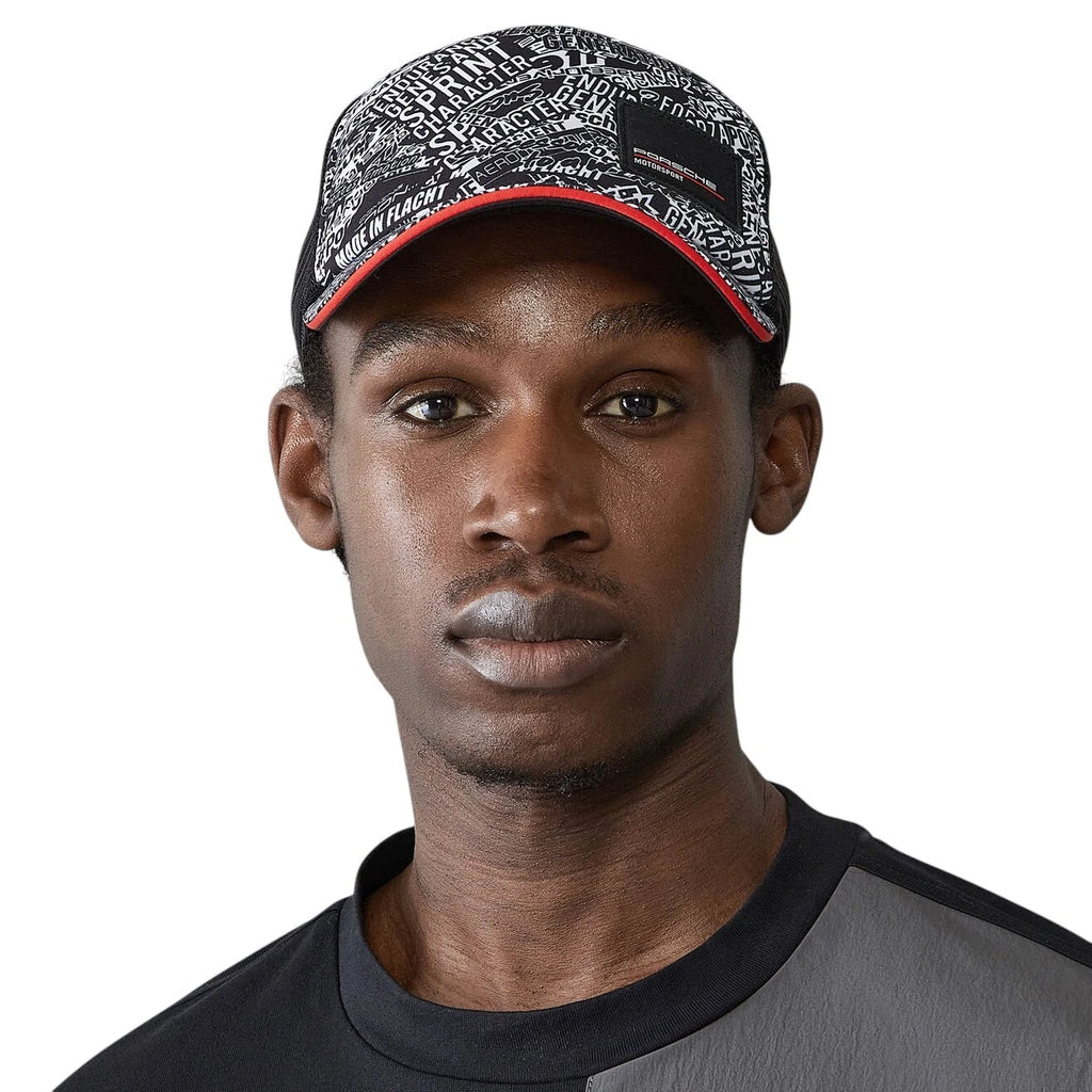 PORSCHE FW QUOTED AOP TRUCKER CAP