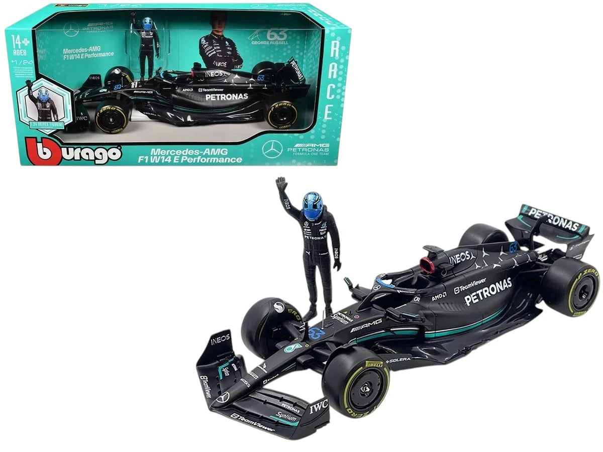 1:24 MERCEDES F1 W14 RUSSELL #63 WITH DRIVER
