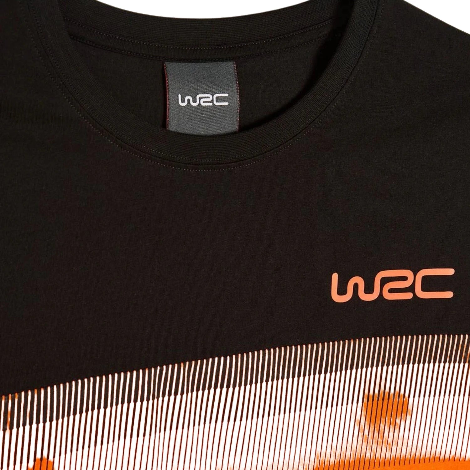 WRC Rally T-Shirt Black with Orange Trim