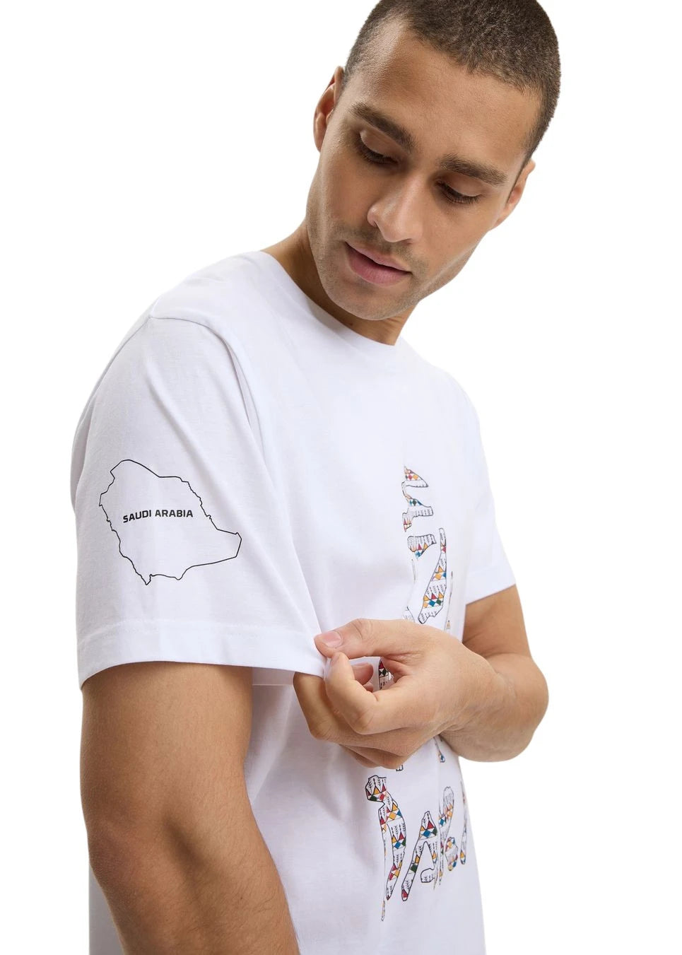 DKR PS TSH ETNO White Graphic T-Shirt Dakar Inspired Casual Tee