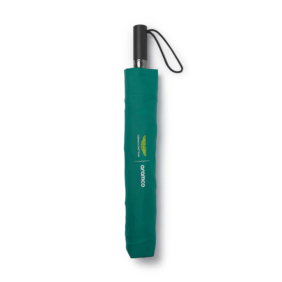 Aston Martin F1 Official Compact Folding Umbrella Green