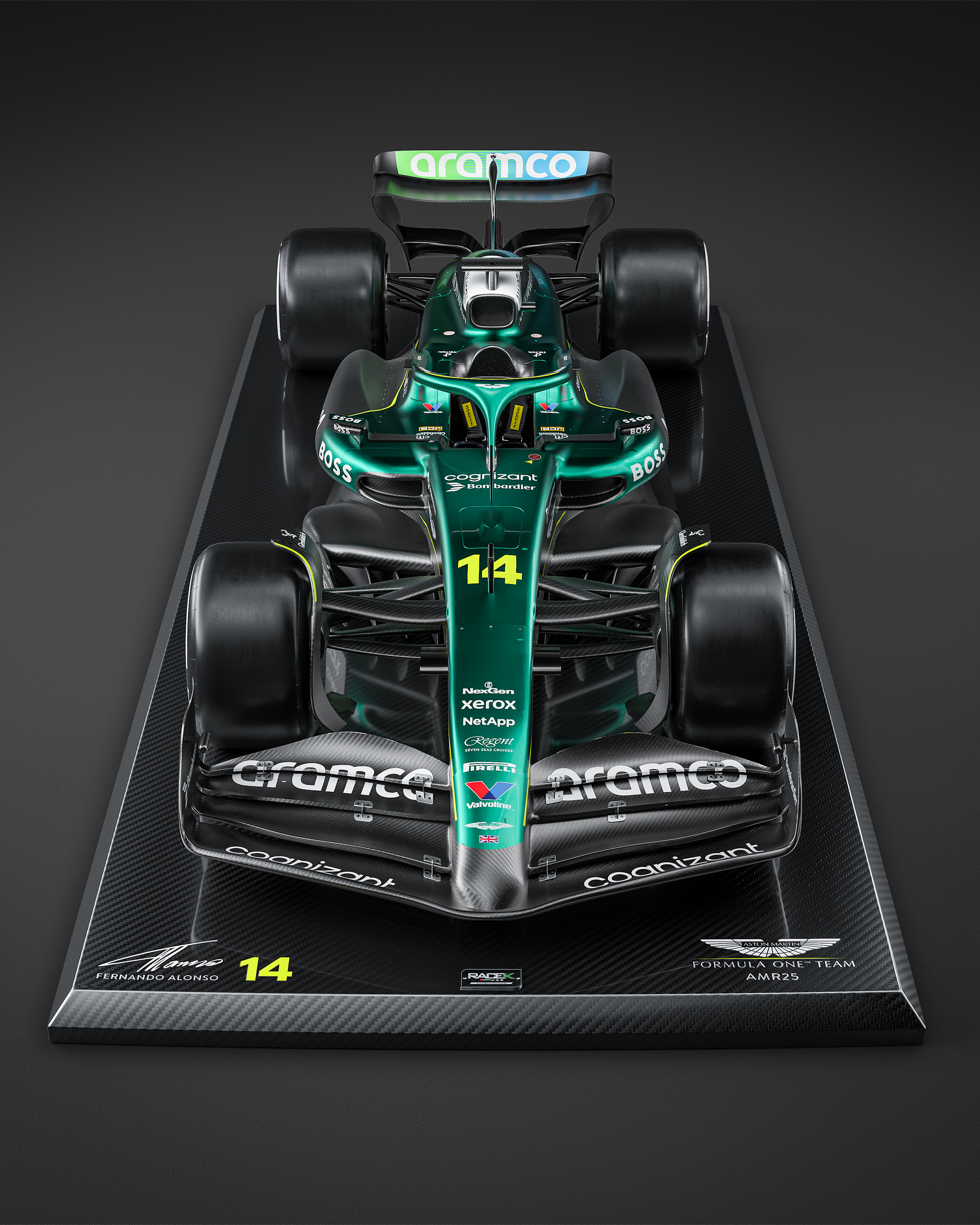 1:4 Scale Formula 1 Framed Car Replica – Carbon Series Motorsport Wall Art Display