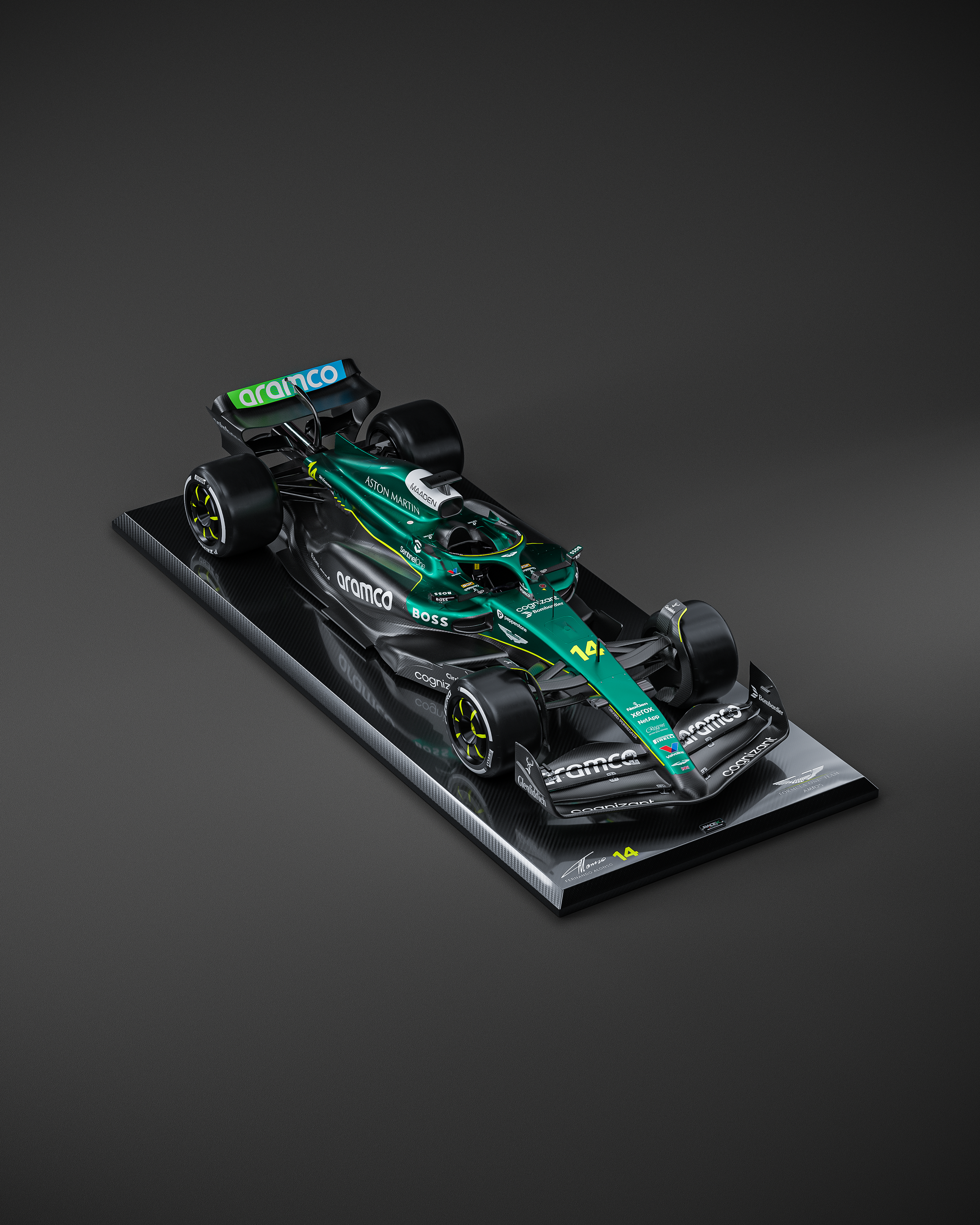 1:4 Scale Formula 1 Framed Car Replica – Carbon Series Motorsport Wall Art Display