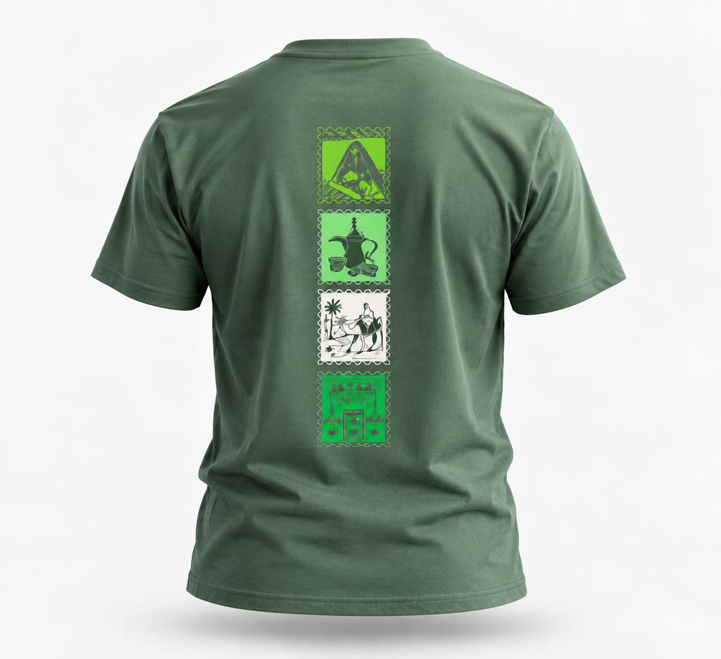 National Day 96 Loose fit Tee in Forest Green - back
