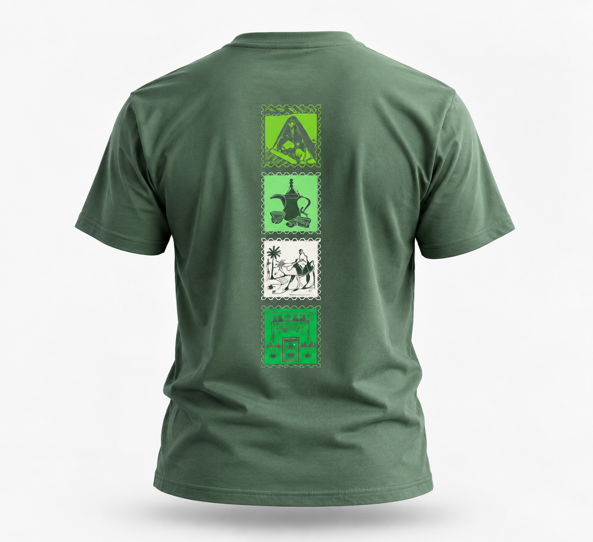 National Day 96 Loose fit Tee in Forest Green - back