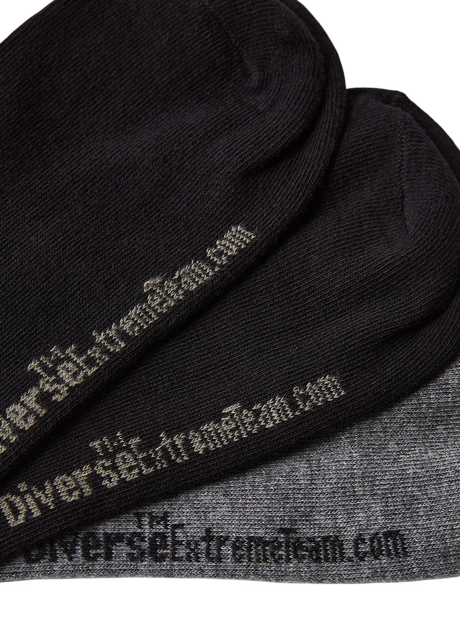 Dakar Rally Athlan High-Welt Socks 3-Pack - Black & Grey 39-42