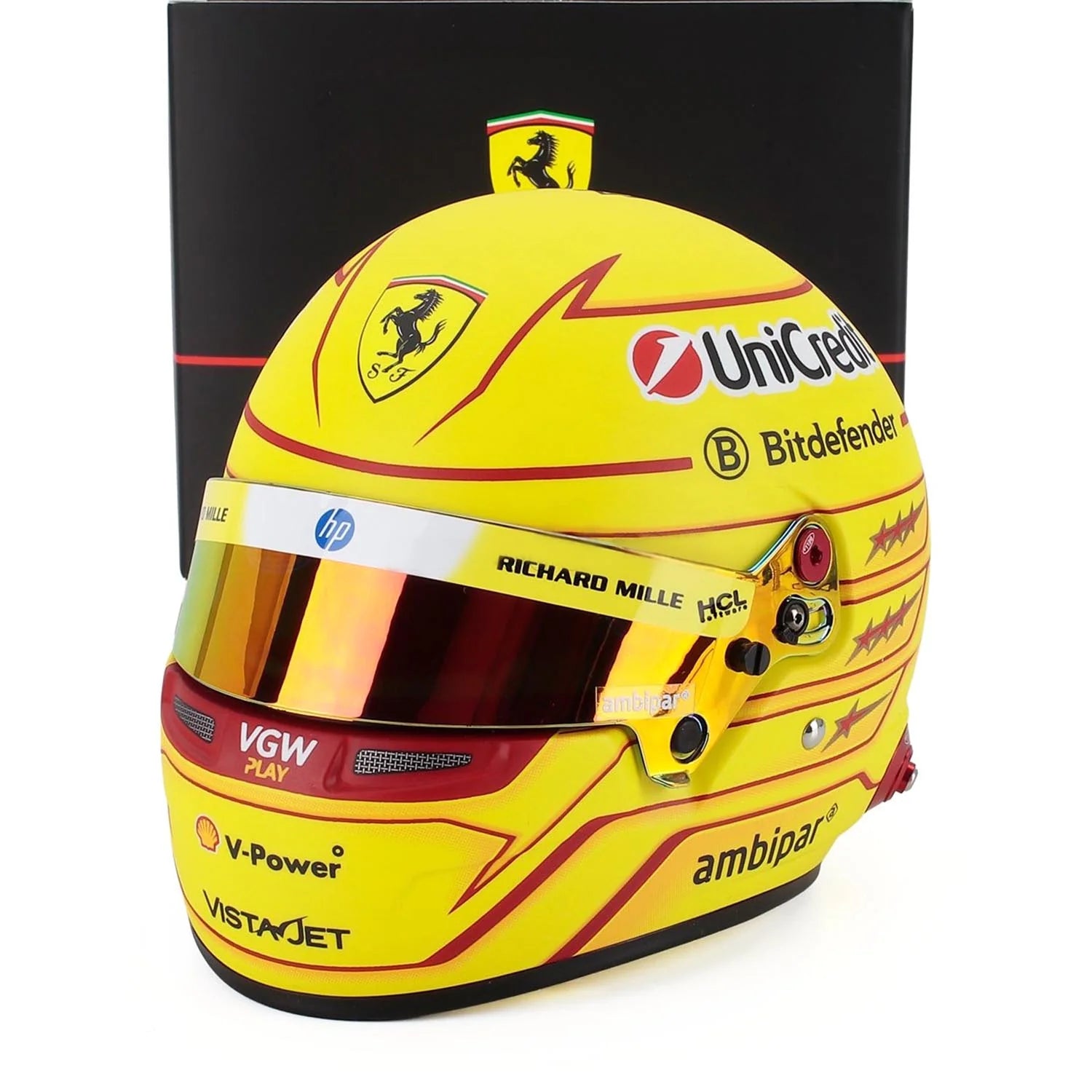 Optimized Product Title: Ferrari 2025 Lewis Hamilton 1:2 Scale Mini Helmet