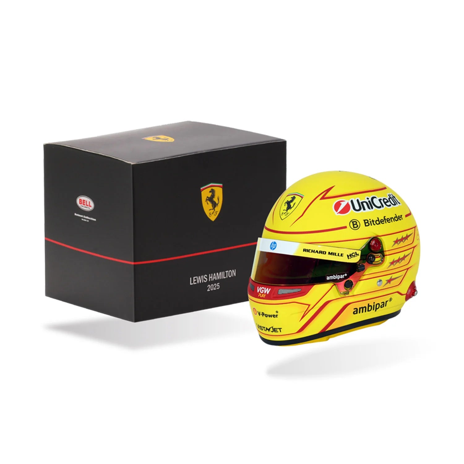 Optimized Product Title: Ferrari 2025 Lewis Hamilton 1:2 Scale Mini Helmet