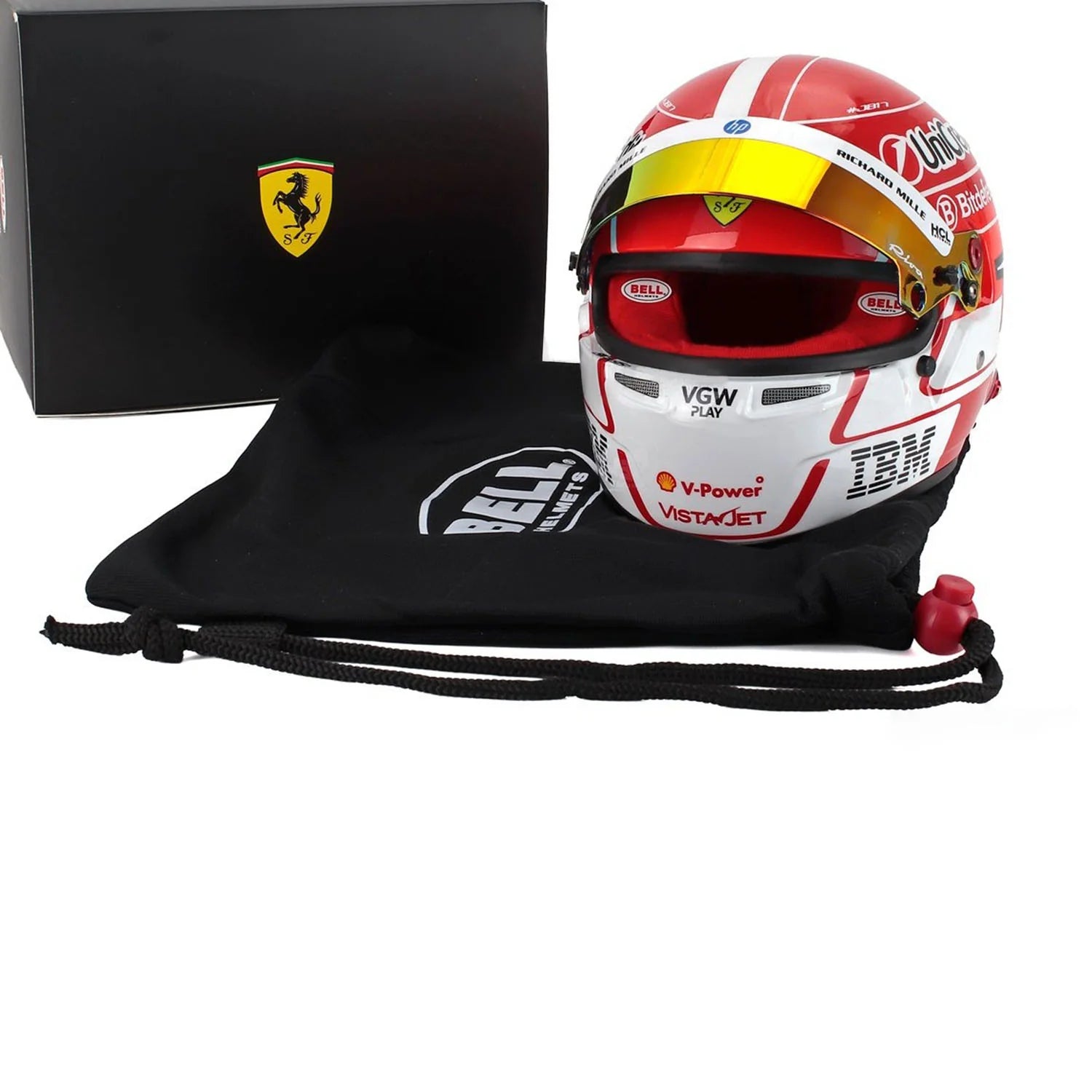 Ferrari 2025 Charles Leclerc 1:2 Scale Mini Helmet