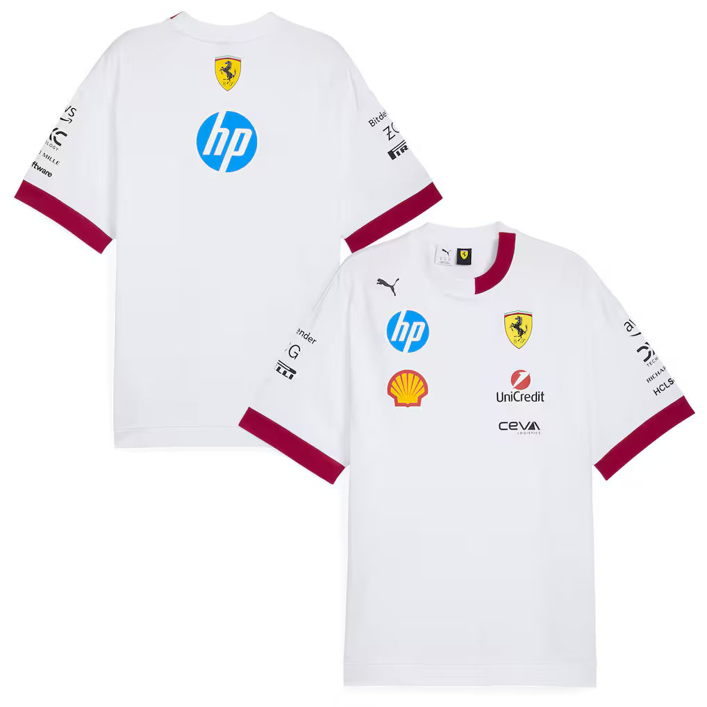 Scuderia Ferrari Drivers Oversized T-Shirt 2025 100% Cotton