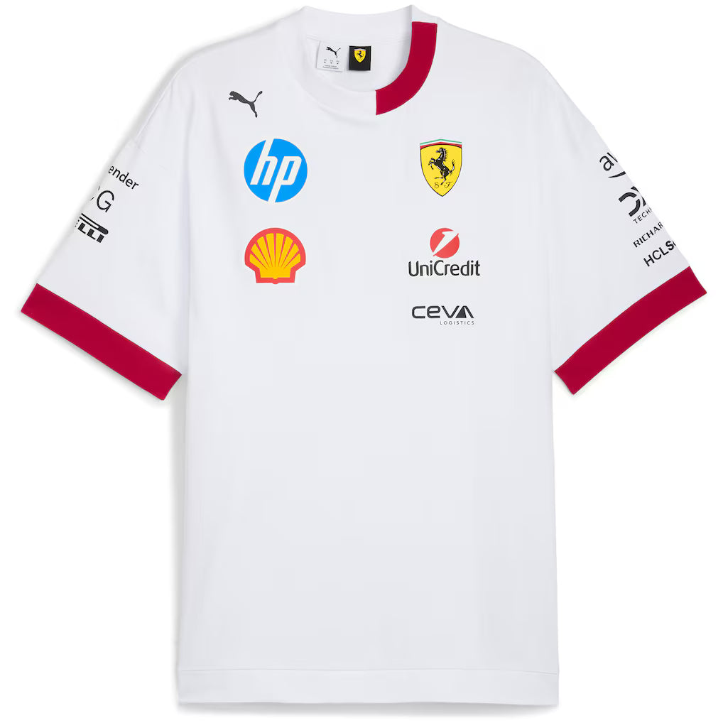 Scuderia Ferrari Drivers Oversized T-Shirt 2025 100% Cotton