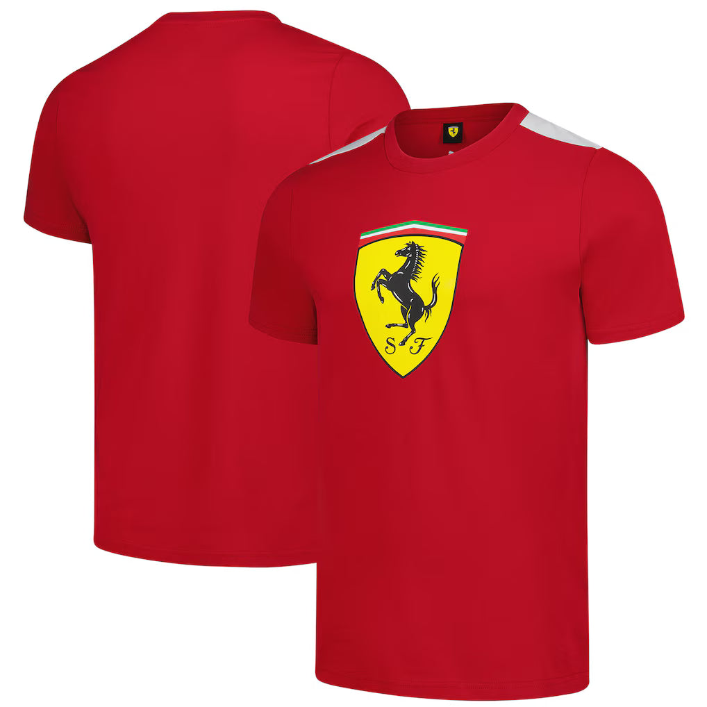 Scuderia Ferrari Large Shield T-Shirt - Dark Cherry